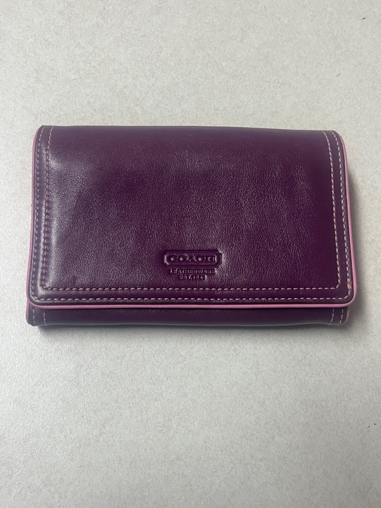 Coach Handbags - Coach Vintage Colorblock Trifold Leather Wallet